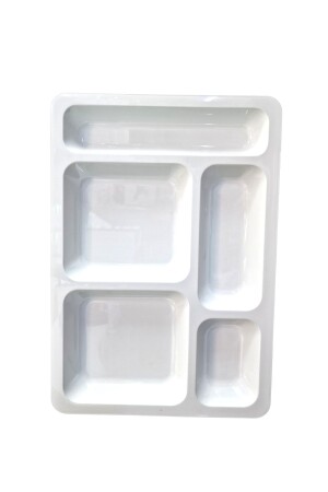 Polycarbonate 5 Compartment Self Service Table Dish Plate 12 Pieces - Matar Endüstriyel Mutfak Ekipmanları