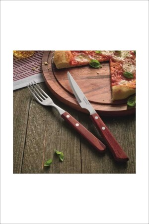Polywood Handle Steak Meat Cutlery Set for 6 Persons 7891112084186 - TRAMONTINA