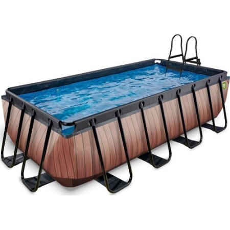 Pool EXIT Wood 400 x 200 x 100 cm with pump and filter - Exit