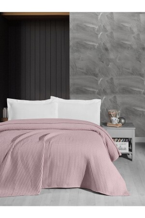 Pool Pike – Decke – 100 % Baumwolle – dicker Faden – weich – Doppelbett 220 x 240 - Mulberry