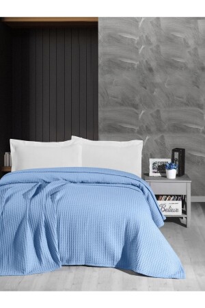 Pool Pique - Knitted Blanket - 100% Cotton - Thick Yarn - Soft - Double 220*240 - Mulberry