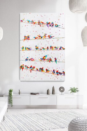 Pop Art Serçeler Kanvas Tablo 100x140 Cm POPARTSRCELER018 - ColorVision