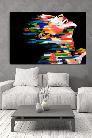 Pop Art Women Black Kanvas Tablo 100x140 cm PPARTWMN012 - ColorVision
