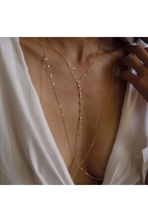 منز-النساء سلسلة الذهبية وسط شريط أعلى مفصل ملحقات الجسم - Pop Up Store