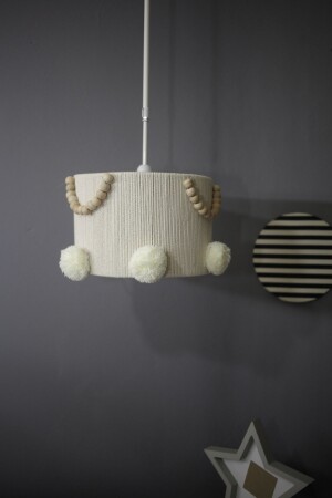 Poplinhome Ecru Macrame Chandelier Children's Room Chandelier Baby's Room Chandelier 0102 123mdl1201 - inka