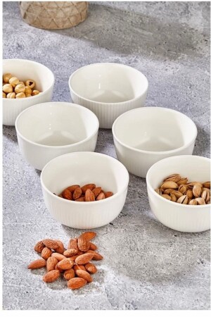 Porcelain 6-Piece Bowl 10 Cm Snack Bowl Turkish Delight Bowl Sauce Bowl Presentation Bowl Tr2023 - NESS AVM