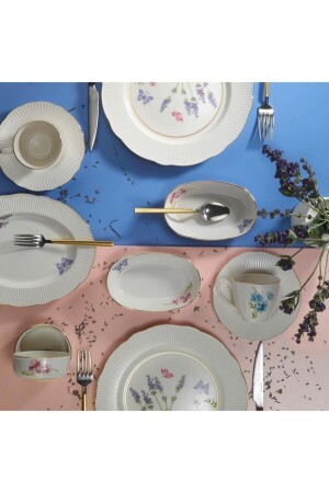 Porcelain Bnıly28kh0309833 Bone Ilay 28 Piece Round Breakfast Set for 6 Persons P203KVT. 50169. 01 - Kütahya Porselen