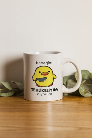 Porcelain - Chick - Baby I Say I'm Dangerous Motto Mug - Machine Washable - Genel Markalar