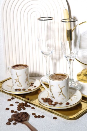 Porcelain Coffee Cup Set, Modern Porcelain Cup Set, 12 Piece Set Coffee Cup for 6 People - Homethelife