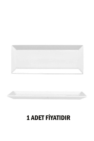 Porcelain Rectangular Boat Plate 34x14 Cm 1 Piece Mer34ky Merid INT-KUTAHYA2600 - Güral
