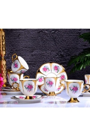 Porcelain Stella Set of 6 Footed Cups 90 Cc Ist-142 İST-142 - Kosova