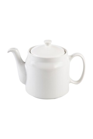 Porcelain White Plain Coffee Single Pot Teapot PRA-1110240-4463 - İpek