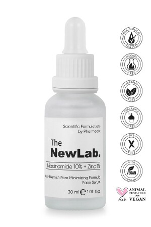 Pore ​​Firming and Anti-Acne Skin Care Serum 30 ml (NIACINAMIDE 10% ZINC 1%) NL07 - The NewLab