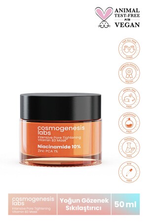 Pore ​​Firming Vitamin B3 Mask 50ml Anti-Acne Purifying Detox and Peeling Effect CGL203 - Cosmogenesis Labs
