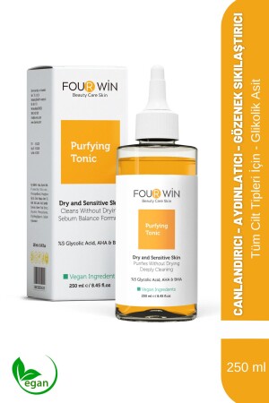 Pore ​​Tightening and Purifying Sensitive, Dry and (All Skin) Glycolic Acid 250 ml Deeply Cleaning - Four Win