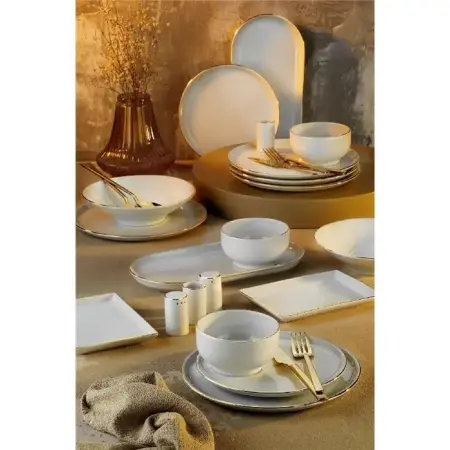 Porland Afra 60-Piece Gold-Plated Dinner Set - Porland