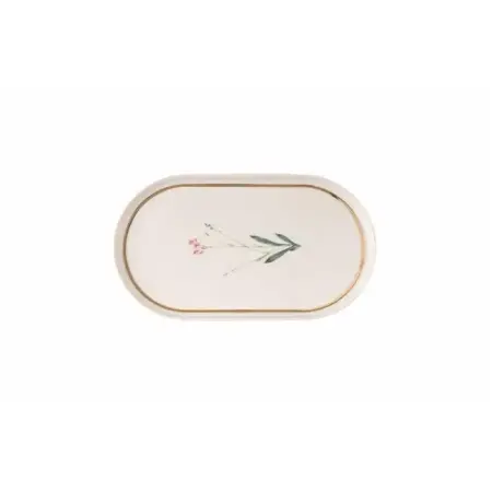 Porland Botanical Desen4 Kayık Tabak 28cm - Porland
