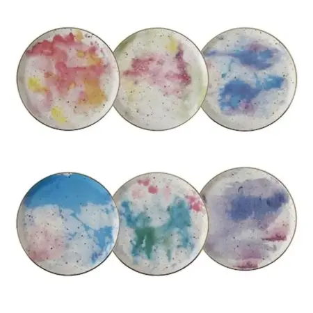 Porland Cosmos 6-Piece Cake Plate Set - Porland