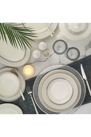 Porselen Bone Kalıpso 62 Prc Yemek Tk 12054 BNKL62YT43012054 - Kütahya