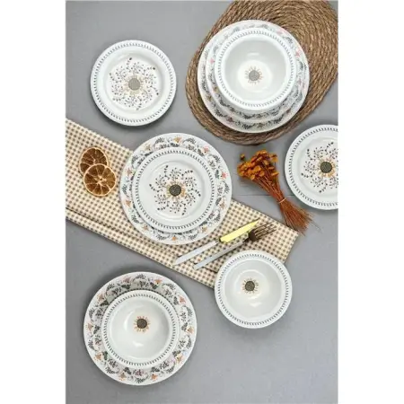 Porser Sunflower Dinner Set, 24 Pieces, for 6 People - Porser