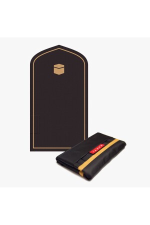 Portable Pocket Prayer Rug Travel Prayer Mat - Foldable Prayer Rug - Perfect Ramadan Gift (BLACK) - Takva