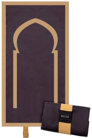 Portable Pocket Prayer Rug Travel Prayer Mat - Foldable Prayer Rug - Perfect Ramadan Gift Black - Baha