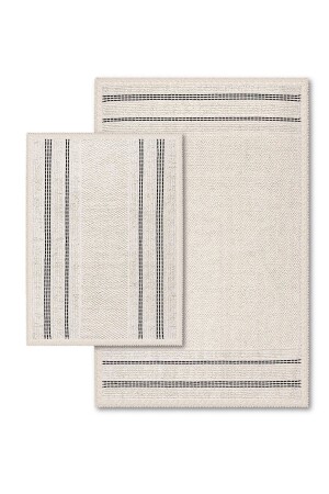 Porto Natural Cotton Bath Mat Set of 2 60x90 40x60 Cm - Ecru 101. 201. 04. 177. 13. 01 - Bluenity
