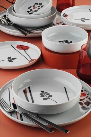 Porzellan Mod24y260012175 Moderna 24-teiliges Tafelservice für 6 Personen P203YMT. 61486. 01 - Kütahya Porselen