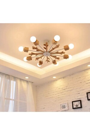 Postmodern Flake Wood Chandelier woodbranch - SimaAvize