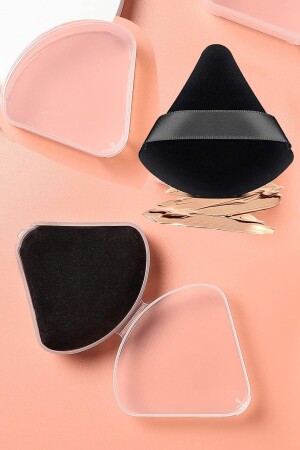 Powder Foundation BB Cream Washable Black Application Tool Puff Sponge with Hygienic Storage Box - H&E Luxury Design