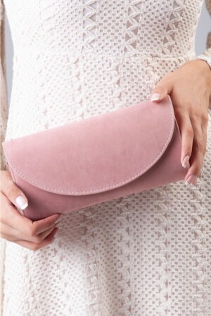 Powder Suede Evening Dress Bag helen14 - efnanstore