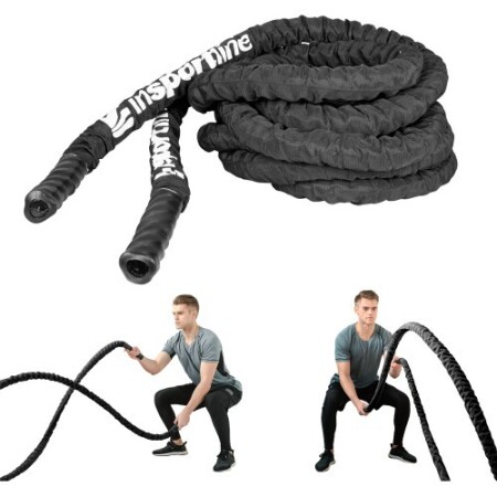 Powerfighting-Seil mit Nylonschutz inSPORTline Waverope 9 m 38 mm 7,9 kg - inSPORTline