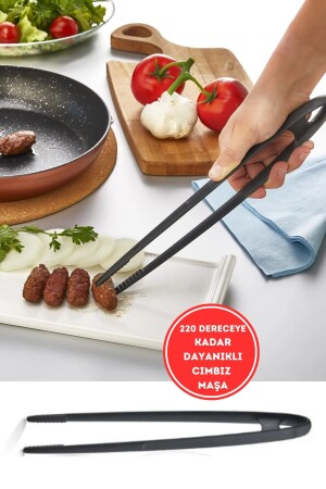 Practical Fireproof Non-Stick Hard Plastic Tweezer Tongs Durable Up to 220 Degrees Tweezer Tongs - Earabul