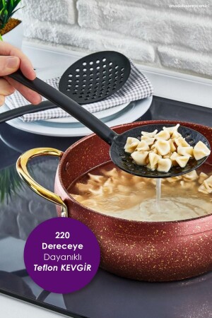 Practical Fireproof Non-Stick Teflon Colander 220 Degree Resistant Teflon Service Colander 1 Piece - Anadolu Saray Çarşısı