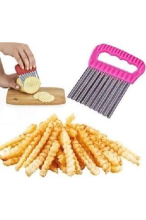 Practical Potato Fruit Vegetable Chopping Slicing Chips Knife - Genel Markalar