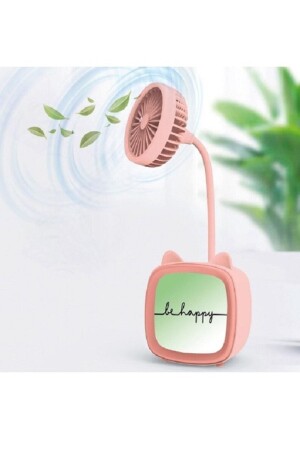 Practical Rechargeable HP10 Figured Illuminated Table Fan Blue 211908232012d - House