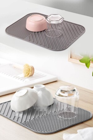 Practical Silicone Dish Drying Mat Dish Rack Dish Pad Dish Drying Rack - Anadolu Saray Çarşısı