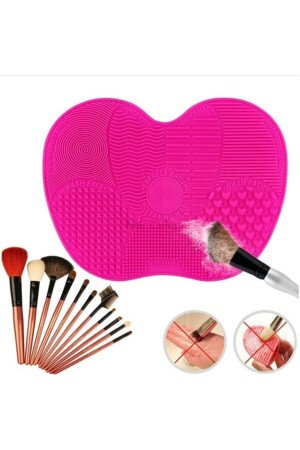 Praktische Damen-Make-up-Pinsel, Schwamm, Reinigung, Reinigungsmittel, Silikonmatte, Befestigungswerkzeug, groß, AD12YT0079 - Flaizhen