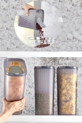 Praktischer Deckel für Lebensmittel-Hülsenfrüchte-Vorratsbehälter 3 Stück 4000 ml BYV-STORAGE3PCS4000ML - Bayev