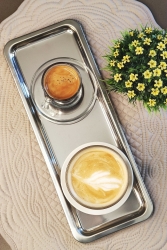 Präsentationstablett aus Stahl, Kaffeetablett 1Pastm, 2 Stück 2XKHAKMAPAST1 - KHAKMA