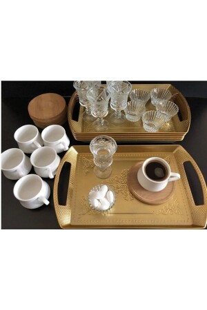 Präsentationstassen-Set, 30-teilig, Präsentations-Kaffeetassen-Set aus Porzellan für 6 Personen, 30-teilig - DİBA AVM