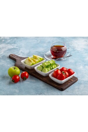 Präsentationsteller aus Holz, 3-teilige Frühstücksschale aus Keramik, Snack, Saucenschale, Teller, 3-teilige Frühstücksschale aus Keramik - Baby Lock