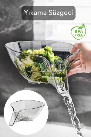 Pratik Mutfak Süzgeci Meyve Sebze Yıkama Süzme Süzgeci Füme TYC0XXBJFN170869722967781 - Meleni Home