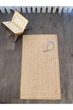 Prayer Rug Knee Pain-Free Velvet Non-Slip Embossed Base - Miabella Home