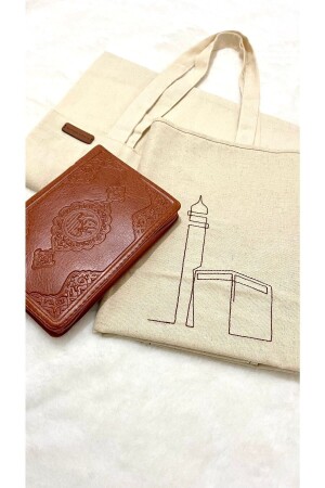 Prayer Set - Set with Bag Prayer Mat and Quran - Nurdan Keskin