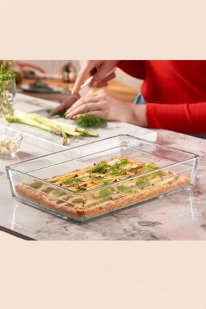 Premium 59334 Pyrex Rectangular Large Baking Tray INT-PASABAHCE6649 - Paşabahçe