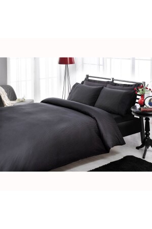 Premium Basic Nevresim Takımı Stripe King Siyah 000001000045770002 - Taç