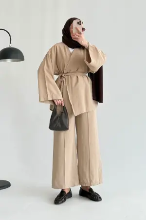 Premium Chimali Double-Breasted Suit in Mink - Nuuwears