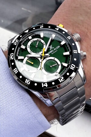 Premium Men's Wristwatch 3 Atm Waterproof Silver Color Steel Strap Natural Stone Bracelet Dke2023c5 DKE2023 - Daniel Klein