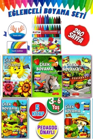 Preschool Educational Activity Strawberry Painting Set (AGES 3-6) with Coloring Pen PAINTINGSET09 - GÖNÜL YAYINCILIK